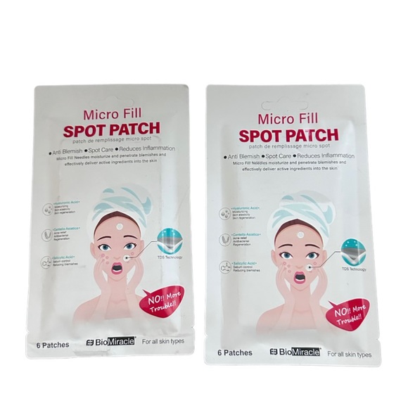 BioMiracle Micro Fill Anti-Blemish Spot Patches Hyaluronic Acid Lot of 2 NEW - Picture 1 of 2
